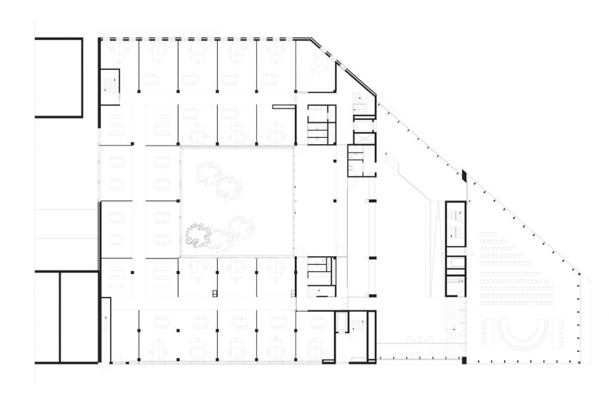 Juliette Bekkering Architects - Maashaven - Feijenoord town hall - plattegrond 1e verdieping